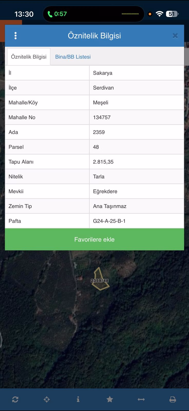 Sakarya Kocaali'de Satılık Fındık Bahçesi Ful Deniz Manzaralı Elektirik Su Yola Cepe